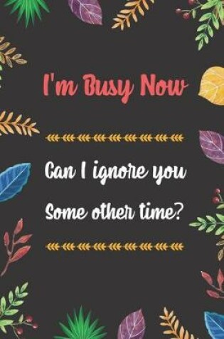 Cover of I'm ฺBusy Now. Can I Ignore You, Some Other Time?