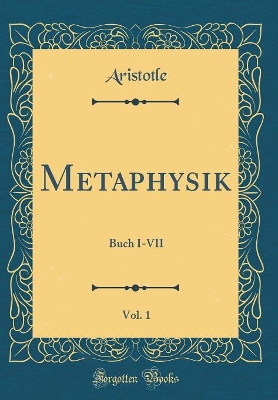 Book cover for Metaphysik, Vol. 1