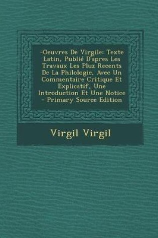 Cover of -Oeuvres de Virgile