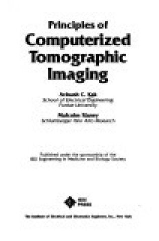 Cover of Principles of Computerized Tomographic Imaging