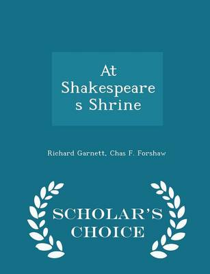 Book cover for At Shakespeares Shrine - Scholar's Choice Edition