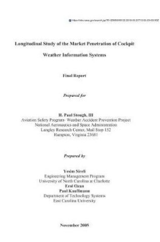 Cover of Longitudinal Study of the Market Penetration of Cockpit Weather Information Systems