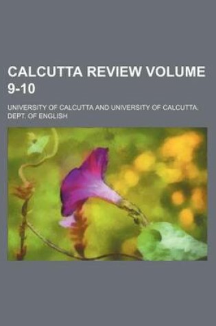 Cover of Calcutta Review Volume 9-10