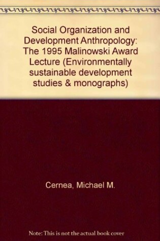 Cover of Social Organization and Development Anthropology