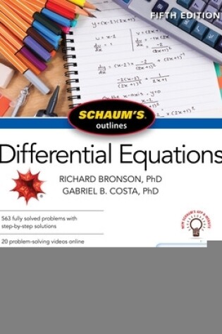 Cover of Schaum's Outline of Differential Equations, Fifth Edition