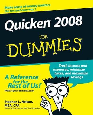 Book cover for Quicken 2008 For Dummies