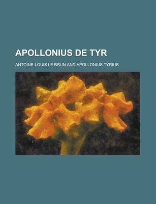 Book cover for Apollonius de Tyr