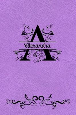 Book cover for Split Letter Personalized Journal - Alexandra