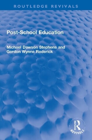 Cover of Post-School Education