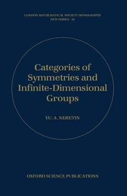 Book cover for Categories of Symmetries and Infinite-Dimensional Groups