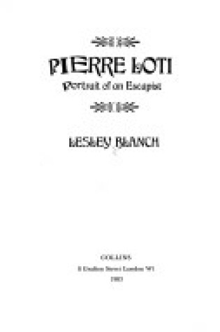 Cover of Pierre Loti