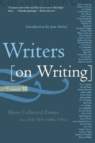 Cover of Writers on Writing, Volume Ii