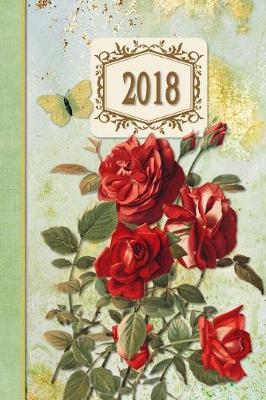 Book cover for 2018 Diary Roses Red Design