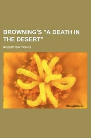 Cover of Browning's a Death in the Desert