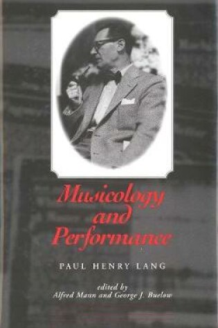 Cover of Musicology and Performance