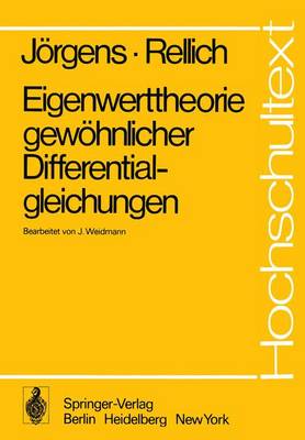 Cover of Eigenwerttheorie Gewohnlicher Differentialgleichungen