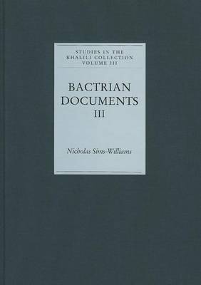 Book cover for Bactrian Documents from Northern Afghanistan III