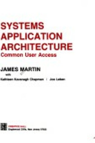 Cover of IBM's Systems Application Architecture