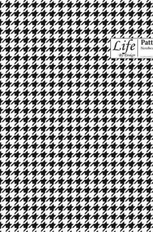 Cover of Checkered II Pattern Composition Notebook Wide Large 100 Sheet Black Cover