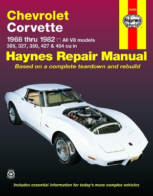 Book cover for Chevrolet Corvette (1968-1982) Haynes Repair Manual (USA)