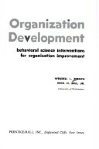 Cover of Organizational Development