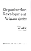 Book cover for Organizational Development