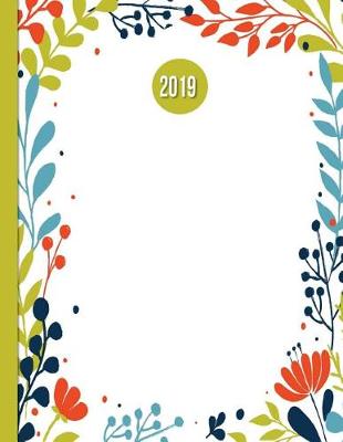 Book cover for 2019 Planner; Simple Flowers