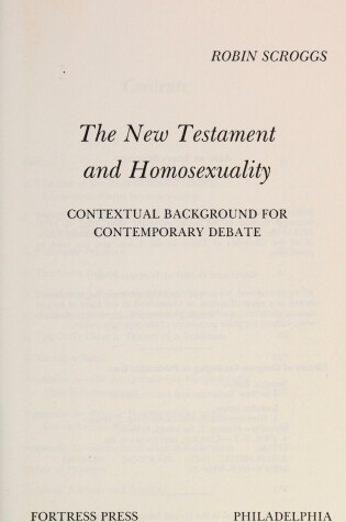 Cover of The New Testament and Homosexuality