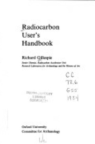 Cover of Radiocarbon user's Handbook
