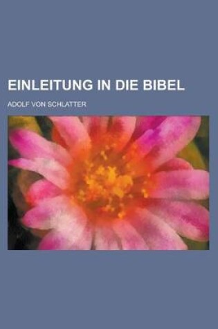 Cover of Einleitung in Die Bibel