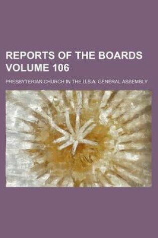 Cover of Reports of the Boards Volume 106