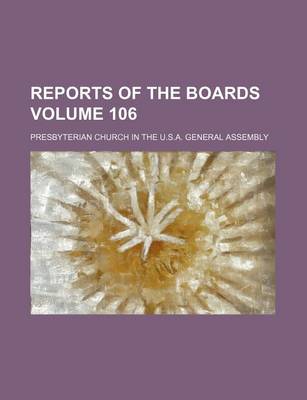 Book cover for Reports of the Boards Volume 106