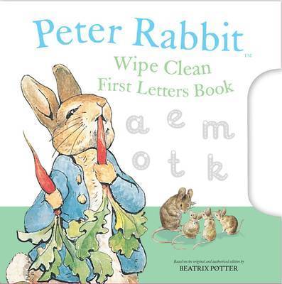 Book cover for Peter Rabbit Wipe Clean First Letters Book