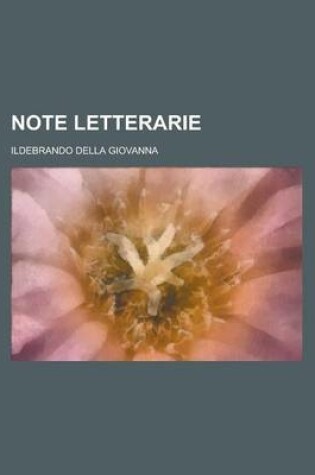 Cover of Note Letterarie