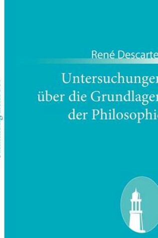 Cover of Untersuchungen uber die Grundlagen der Philosophie