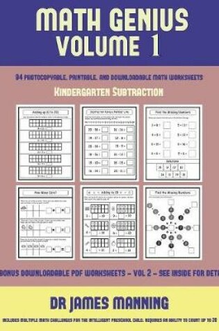 Cover of Kindergarten Subtraction (Math Genius Vol 1)