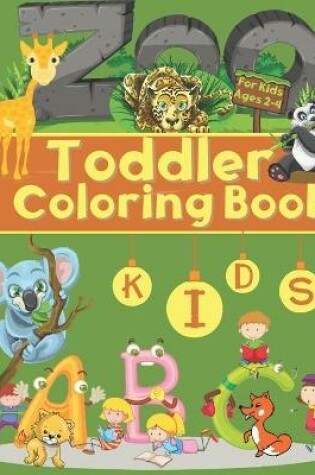 Cover of alphabet animals coloring book for toddlers and preschool kids age 2 - 4