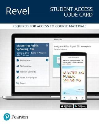 Book cover for Revel for Mastering Public Speaking -- Access Card