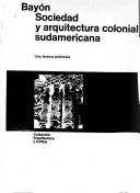 Book cover for Sociedad y Arquitectura Colonial Sudamericana