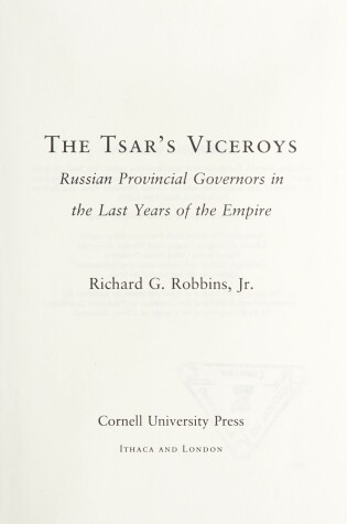 Cover of The Tsar's Viceroy