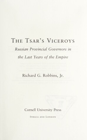 Book cover for The Tsar's Viceroy