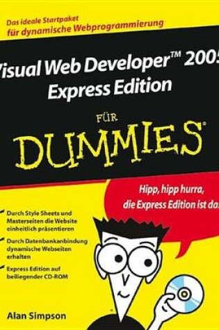 Cover of Visual Web Developer 2005 Express Edition Fur Dummies