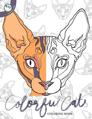 Book cover for Colorful Cats Coloring Book