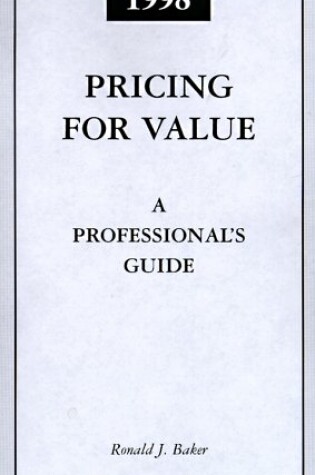 Cover of Professional Guide to Value Pricing
