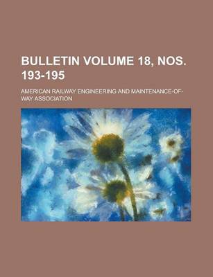 Book cover for Bulletin Volume 18, Nos. 193-195