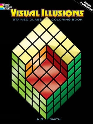 Book cover for Visual Illusions Stained Glass Coloring Book