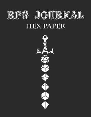 Book cover for RPG Journal For Dungeon Master Notes, HEX PAPER 120 pages