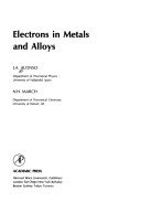 Book cover for Electrons In Metals And Alloys