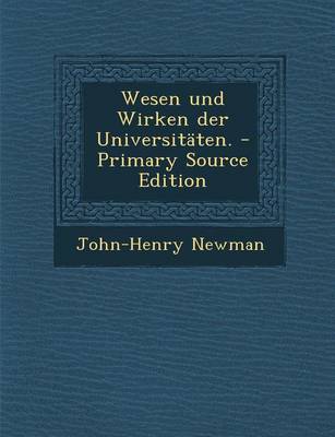 Book cover for Wesen Und Wirken Der Universitaten.