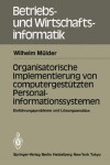 Book cover for Organisatorische Implementierung von computergestützten Personalinformationssystemen